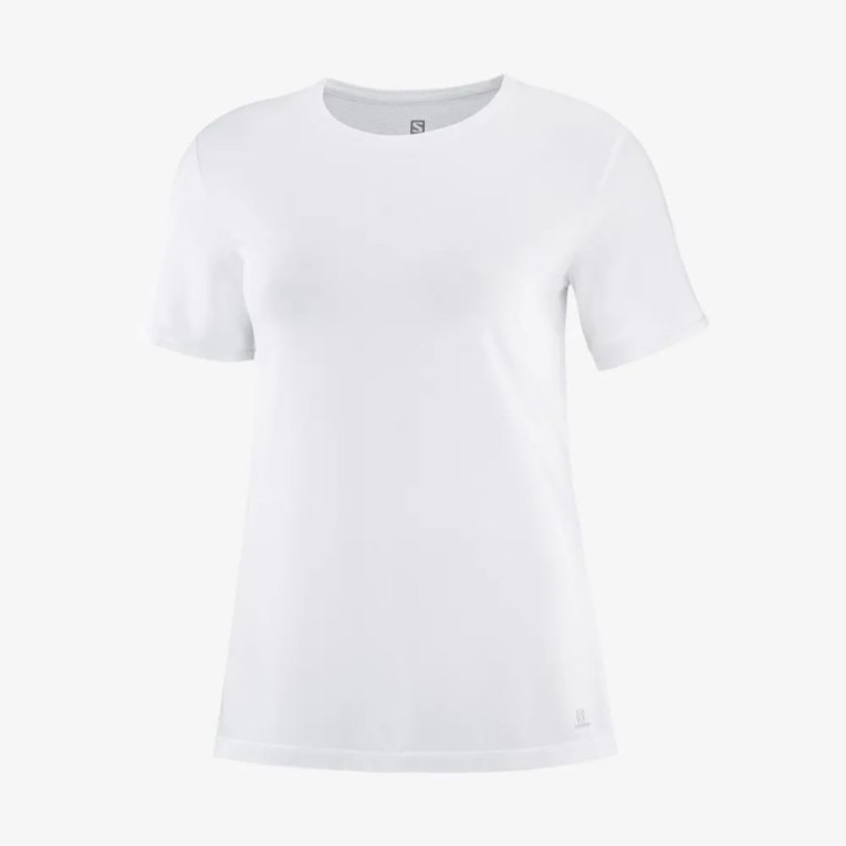 Camiseta Salomon Essential Tencel Curta Sleeve Feminino Branco | PT K01542